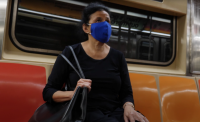 Wafaa El-Sadr on the New York City subway.